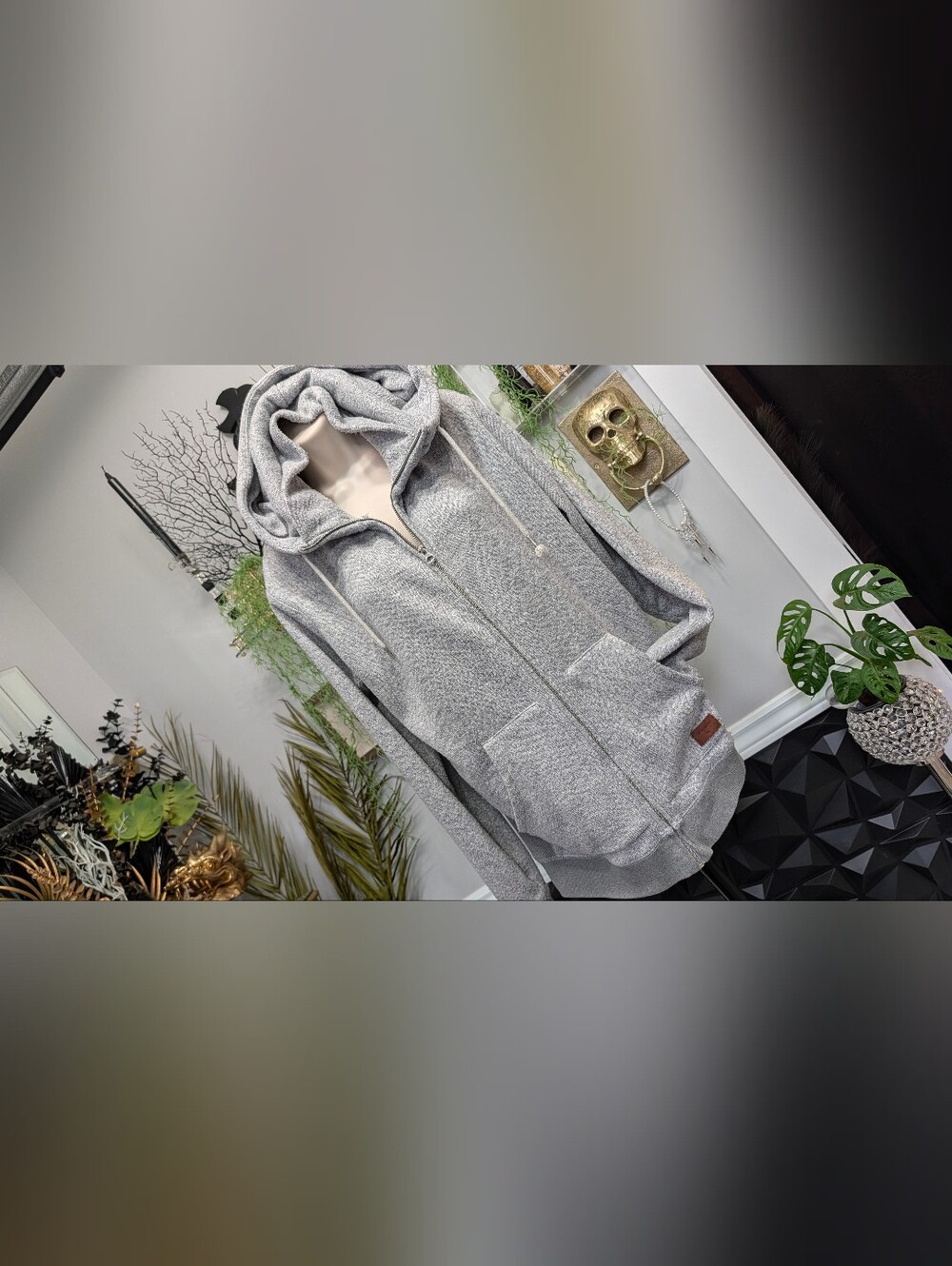 Quicksilver Thick Layered Neck Zip Hoodie XL